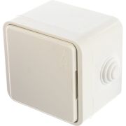 Розетка 1-м ОП Клио 16А IP44 с заземл. с прозр. крышкой бел. UNIVersal К2229