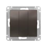 Выключатель 3-кл. СП AtlasDesign 10А IP20 (сх. 1+1+1) 10AX механизм мокко SE ATN000631