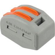 Клемма строительно-монтажная СМК 222-412 2-проводная 0.08-2.5/4кв.мм сер. (уп.50шт) Rexant 07-5252-4