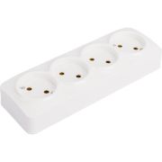 Розетка 4-м ОП 10А IP20 без заземл. бел. IONICH 1446