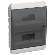 Корпус ЩРВ-П-24 TEKFOR IP41 черн. прозр. дверь пластик. IEK TF5-KP12-V-24-41-K01-K03