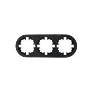 Рамка 3-м OSEN горизонт. круглая черн. бархат LEZARD 744-4200-148