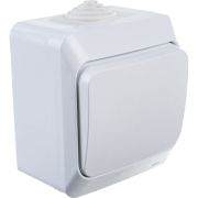 Переключатель проходной 1-кл. ОП Этюд 10А IP44 10AX бел. SE BA10-046B