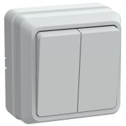 Выключатель 2-кл. ОП Октава 10А IP20 ВС20-2-0-ОБ 250В бел. GENERICA EVO20-K01-10-DC