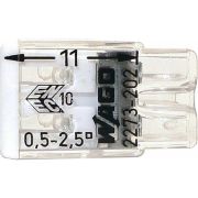 Клемма 2-х проводная 2х(0.5-2.5мм) для распред. коробки (без пасты) WAGO 2273-202