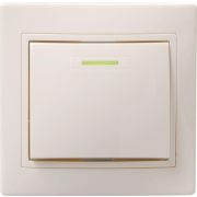 Выключатель 1-кл. СП Кварта 10А IP20 ВС10-1-1-ККм с индикацией крем. GENERICA EVK11-K33-10-DM