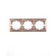 Рамка 3-м Mira горизонт. свет. корич. LEZARD 701-3100-148